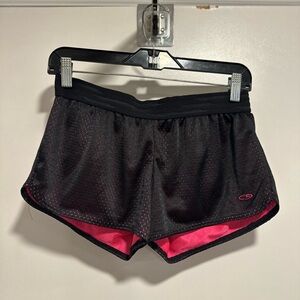 Champion C9 athletic mesh running Pull On Lightweight Booty shorts black pink.